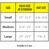 FR Cotton Welding Cap with Hidden Bill Extension - Size Chart